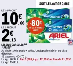 E.Leclerc Lessive capsules ariel aanbieding