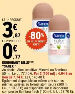 E.Leclerc Deodorant bille sanex aanbieding