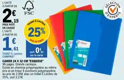 E.Leclerc CAHIER ESQUISSE aanbieding