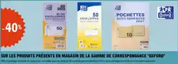 E.Leclerc Sur les produits présents en magasin de la gamme de correspondance oxford aanbieding