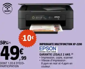 E.Leclerc Imprimante multifonction xp-2200 epson aanbieding