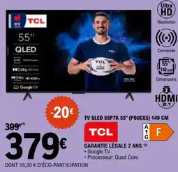 E.Leclerc Tv qled 55p7k 55" pouces aanbieding