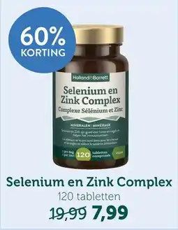 Holland & Barrett Selenium en zink complex aanbieding