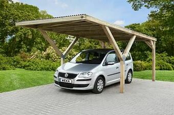 Brico Weka carport-enkel 612 met PVC dak 360x606cm aanbieding