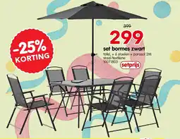 Yess set bormes zwart aanbieding