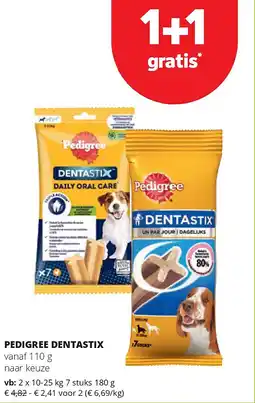 Spar PEDIGREE DENTASTIX vanaf 110 g aanbieding