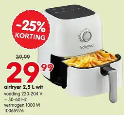Yess airfryer 2,5 L wit aanbieding