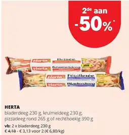 Spar HERTA bladerdeeg 230 g aanbieding