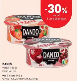 Spar DANIO kers 165 g aanbieding
