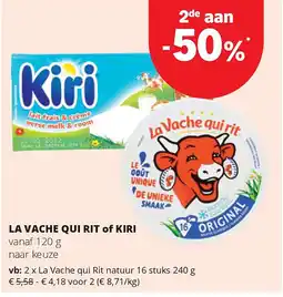 Spar La Vache qui Rit natuur 16 stuks 240 g aanbieding