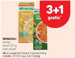 Spar MIRACOLI spaghetti italiano 5 porties 610 g aanbieding