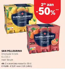 Spar SAN PELLEGRINO aranciata rossa 6 x 33 cl aanbieding