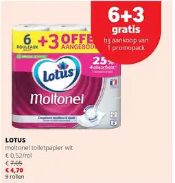 Spar LOTUS moltonel toiletpapier wit aanbieding