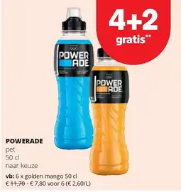 Spar POWERADE golden mango 50 cl aanbieding