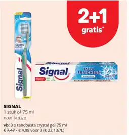 Spar SIGNAL tandpasta crystal gel 75 ml aanbieding