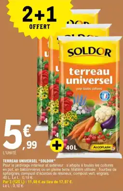 E.Leclerc Terreau Universel Soldor aanbieding