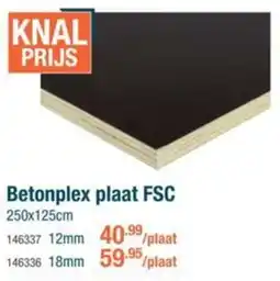 Cevo Betonplex plaat FSC aanbieding