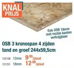 Cevo OSB 3 kronospan 4 zijden tand en groef aanbieding
