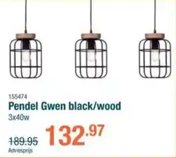 Cevo Pendel Gwen black / wood aanbieding