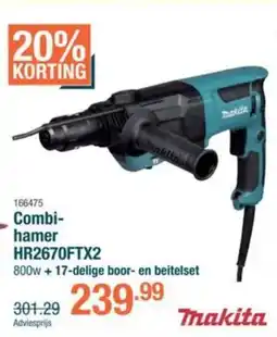 Cevo Makita Combi Hamer HR2670FTX2 aanbieding