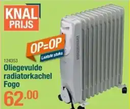 Cevo Oliegevulde radiatorkachel Fogo aanbieding