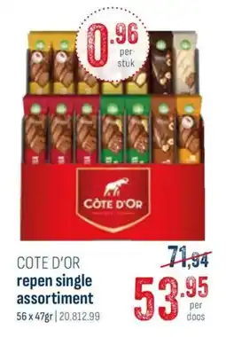 Horeca totaal Côte d'Or repen single assortiment aanbieding