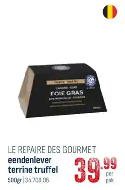 Horeca totaal Le Repaire Des Gourmet Eendenlever Terrine Truffel aanbieding