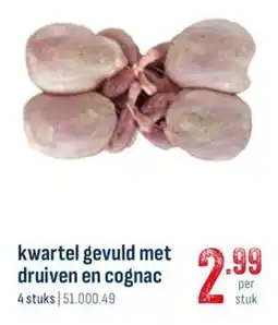 Horeca totaal Kwartel Gevuld Met Druiven En Cognac aanbieding