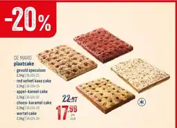 Horeca totaal De Maro Plaatcake aanbieding