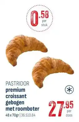 Horeca totaal Pastridor Premium Croissant Gebogen met Roomboter aanbieding