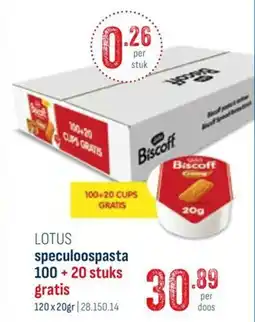 Horeca totaal Lotus Speculoospasta aanbieding