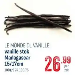 Horeca totaal Le Monde DL Vanille Vanille Stok Madagascar aanbieding