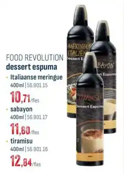 Horeca totaal Food Revolution Dessert Espuma aanbieding