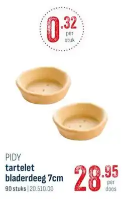 Horeca totaal Pidy Tartelet Bladerdeeg aanbieding