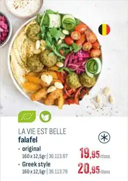 Horeca totaal La Vie Est Belle Falafel aanbieding