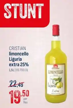 Horeca totaal Cristian Limoncello Liguria Extra 25% aanbieding