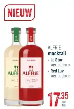 Horeca totaal Alfrie Mocktail aanbieding
