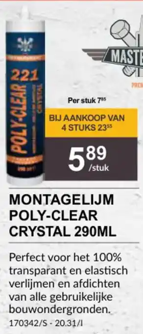 Montagelijm Poly Clear Crystal