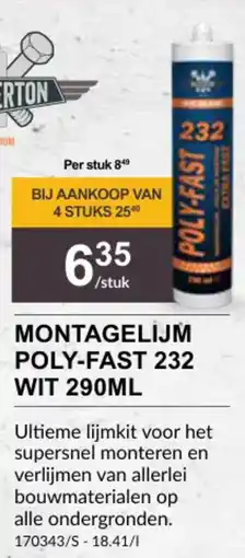 HandyHome Montagelijm Poly Fast 232 Wit aanbieding