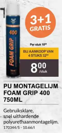 HandyHome Pu Montagelijm Foam Grip 400 aanbieding