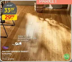 Brico Massief bamboe parket karamel aanbieding