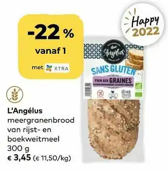 Bio Planet L’angélus meergranenbrood van rijst- en boekweitmeel aanbieding