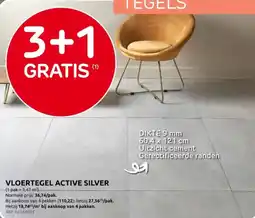 Brico Vloertegel active silver aanbieding