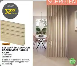 Brico Cando set van 4 spijlen voor roomdivider natuur eiken aanbieding
