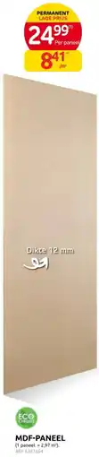 Brico MDF-paneel aanbieding
