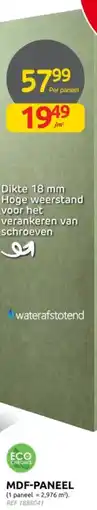 Brico MDF-Paneel aanbieding