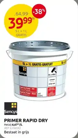 Brico Sencys primer rapid dry aanbieding