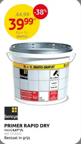 Brico Sencys primer rapid dry aanbieding