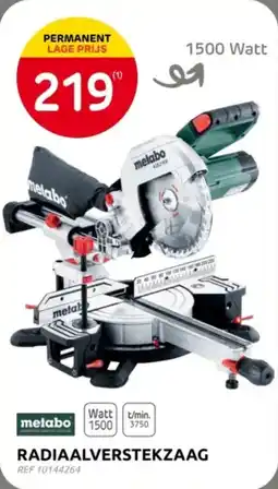 Brico Metabo radiaalverstekzaag aanbieding
