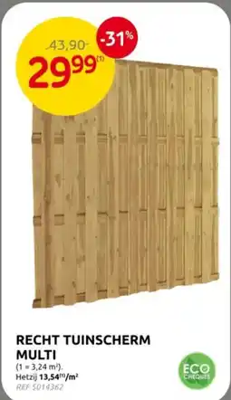 Brico Recht tuinscherm multi aanbieding